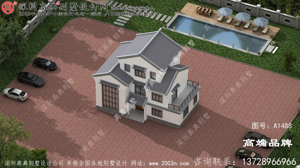 仿古中式三层住宅楼设计图，中国传统精髓，真是美爆了